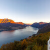 Villa Ponti Bellavista  Lecco Arm with flaming mountains