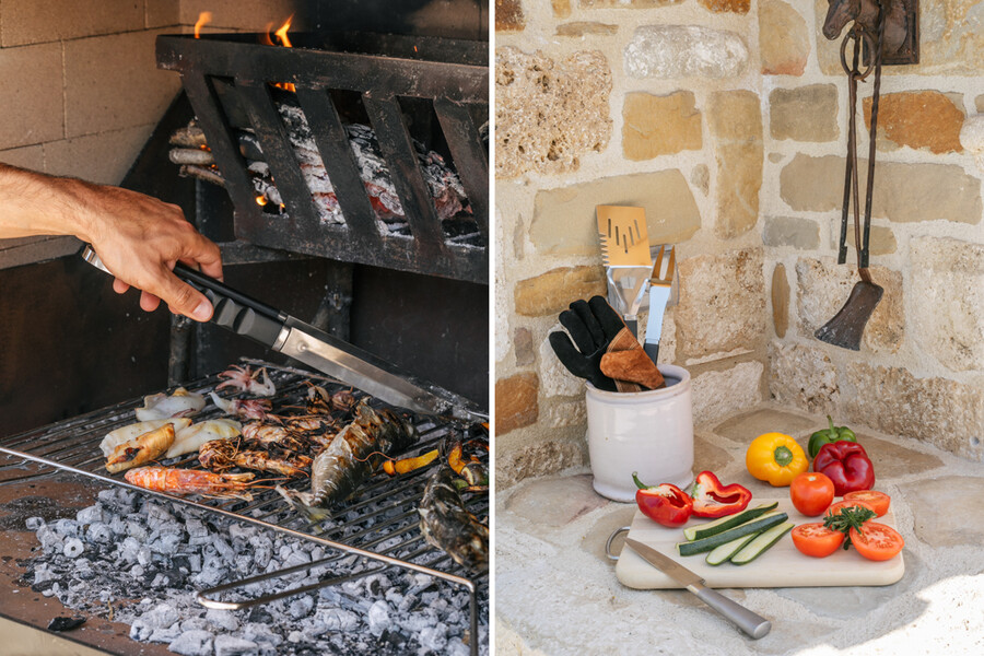 Grill im Ferienhaus La Melusina in den Marken