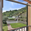 View over the private pool in the vacation villa in Lucca