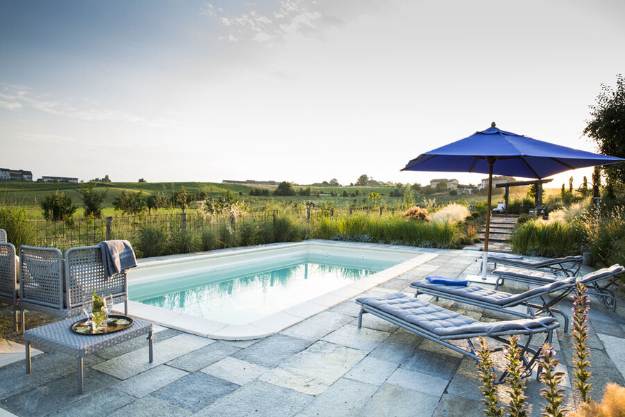 Privater Pool im Ferienhaus im Piemont Cascina Monferrato