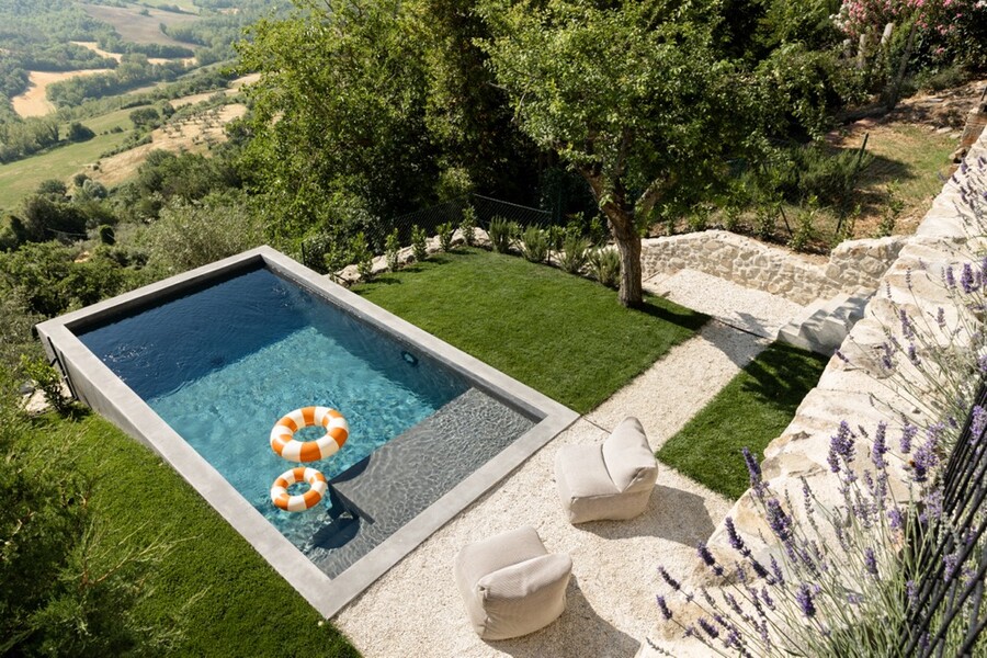 La Casetta at La Segreta Pool and Rings Looking Down