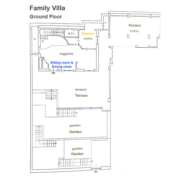 Villa Scimone Family Villa Ground floor floormap