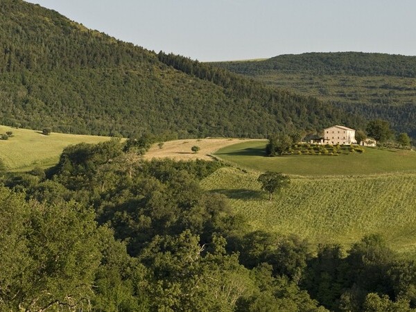 Casa Olivi in Le Marche von der Ferne