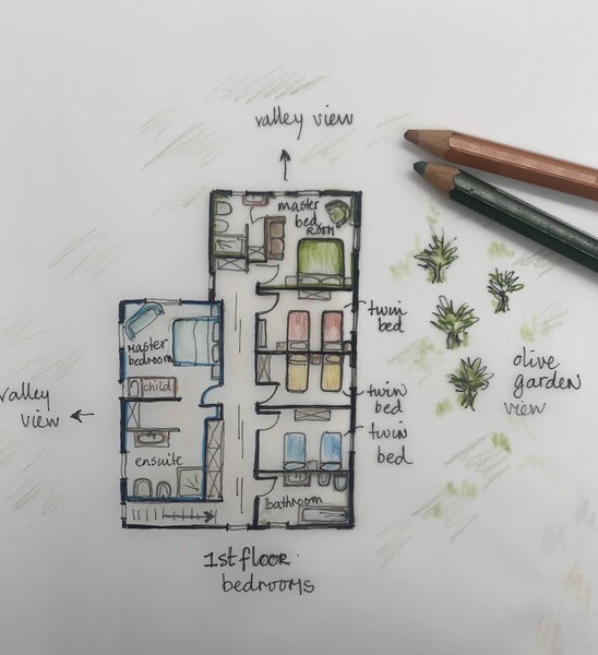 Floor plan 1st floor Casale degli Olivi