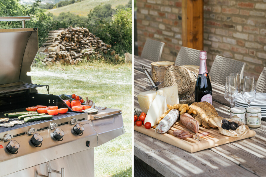 Grill und Apero mit Wein aus den Marken in Casa Fontegenga