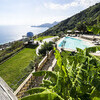 Garten der Luxusvilla Buenavista mit Blick auf die Küste bei Taormina