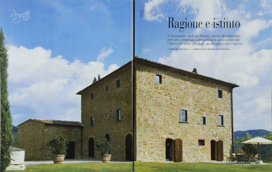 Das Ferienhaus La Maccinaia wurde in mehreren internationalen Life-Style- und Einrichtungszeitschriften beschrieben