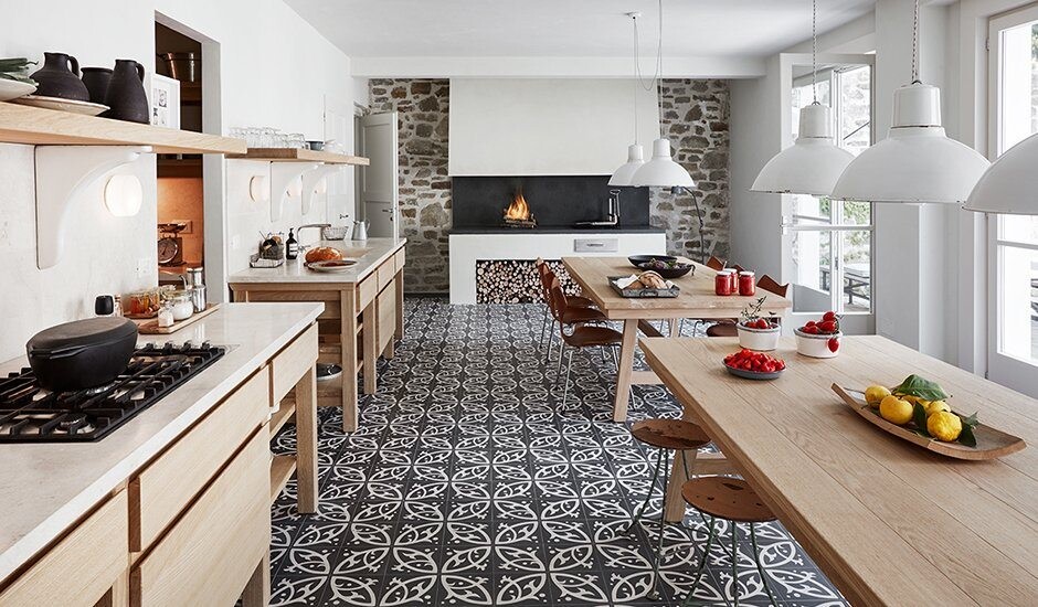 Moderne Küche im Ferienhaus in Italien Caprara