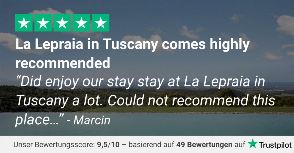 Trustpilot Review  zur Ferienvilla La Lepraia