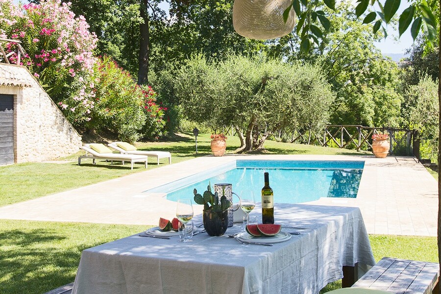 Privater Pool im kleinen Ferienhaus für 2 Personen bei Rom Casale Upupa