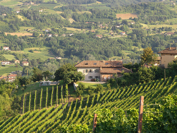 Villa Casa Moscato in den Weinbergen im Piemont bei Alba