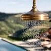 Aussendusche und Pool zur Alleinnutzung im Ferienhaus im Piemont