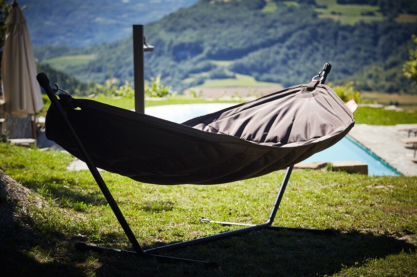 Hängematte in der Ferienvilla dell Orso im Piemont