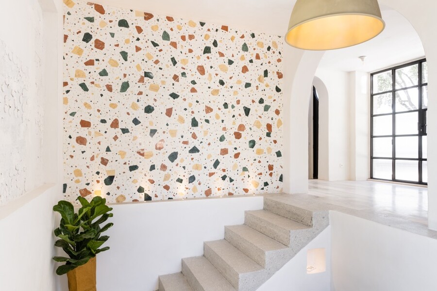 La Casetta at La Segreta Living Room Terrazzo Wall