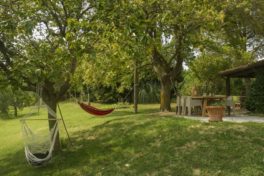 Hängematte im Garten des Ferienhaus Casa delle Marche