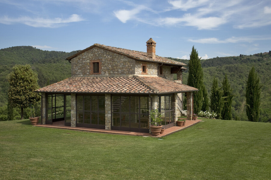 Auch das Gästehaus im La Maccinaia ist im traditionellen Stil der Region gebaut