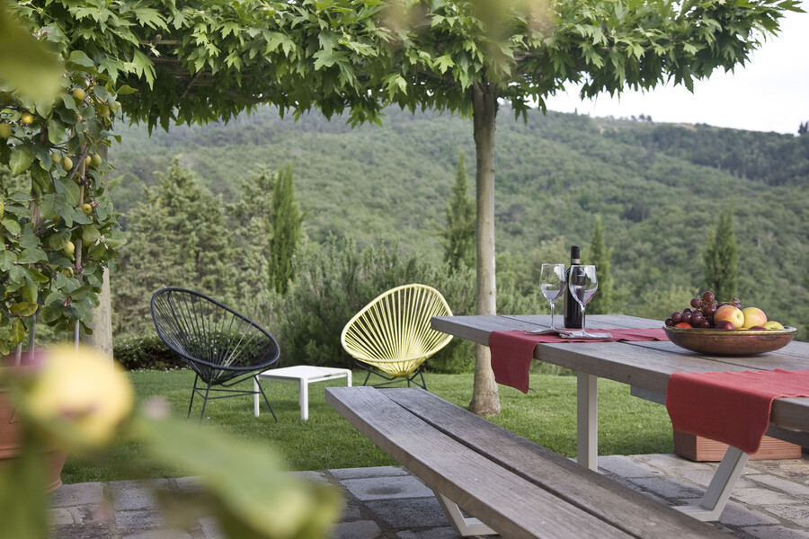 Im Garten des La Maccinaia finden Sie Ruhe und Erholung