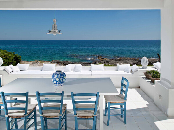 Casa Blu seaside villa in Sicily with terrace and panoramic Mediterranean sea view