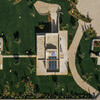 Sicht von oben auf die Villa Bellavista in Apulien mit Pool