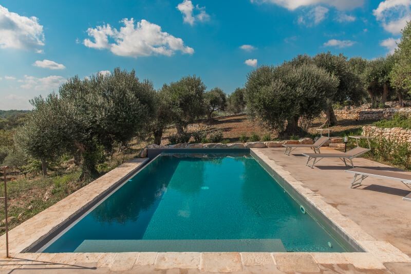 Privater Pool im Ferienhaus Trullo Silvano in Apulien