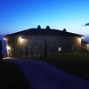 Casa Bramasole by night with view over the Trasimeno Lake